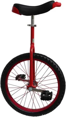 Productafbeelding van Eenwieler - Monowiel eenwieler fiets - Balans Trainen - Verstelbaar Zadel - 16 inch - Rood