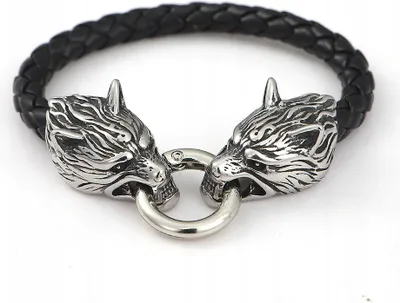 Produktbild von Nordisches Wikingerarmband für Herren Wölfe 356-B