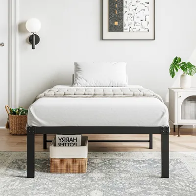 Productafbeelding van Metalen bedframe, 90 x 200 cm, met opbergruimte