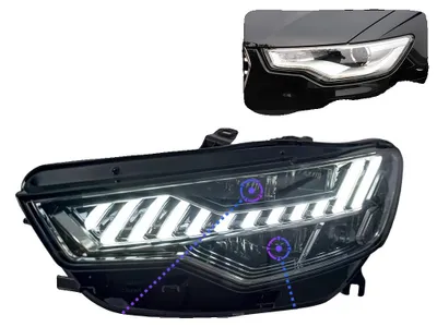 Produktbild von Scheinwerfereinheit, kompatibel mit A6 C7 2012-17, LED-Beleuchtung, dynamisches Signal, Scheinwerfer Alle LED, LHD