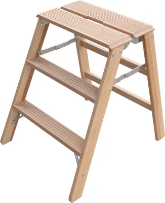 Produktbild von Iller Holz Gipserbock mit klappbaren Aussteifungsstreben und 80 mm tiefen Steigstufen 3 Stufen