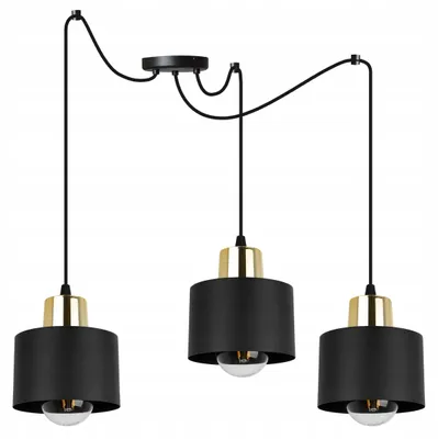 Produktbild von Moderne LED Pendelleuchte Schwarz mit Lampenschirm – Hängelampe / Deckenleuchte für Wohnzimmer, Esszimmer und Küche