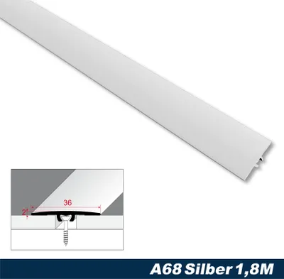 Produktbild von Effector Übergangsprofile aus eloxiertem Aluminium - Übergangsschiene Bodenleiste - (1,8 Meter silber) Übergangsleiste Bodenleisten Übergang Profile