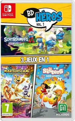 Produktbild von Videospiel für Switch Microids 3 in 1: Marsupilami + Les Sisters + The Smurfs: Village Party (FR)