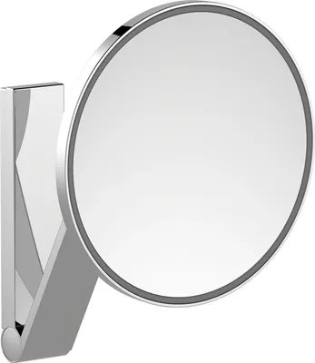Immagine prodotto di KEUCO iLook_move Miroir de soins de beauté, éclairé, rond, chromé, avec passage de câble encastré pour interrupteur d'éclairage ambiant, 17612019003, 17612019003