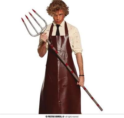 Obrázok produktu pre Halloween trojzubec rekvizita kostýmový doplnok pre dospelých fantasy postava dekorácia doplnok, farba: hnedá