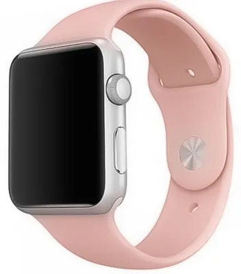 Produktbild von Apple Watch Silikonarmband (hellrosa) – Abmessungen: 38–40-41 mm – (S/M)