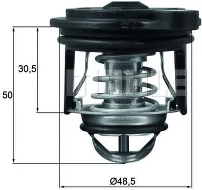 Produktbild von MAHLE Thermostat Kühlmittel 50°C für FORD Fiesta Mk6 Schrägheck (JA8, JR8) Fiesta Mk7 Schrägheck Fiesta Mk6 Kastenwagen Fiesta Mk7 Kastenwagen