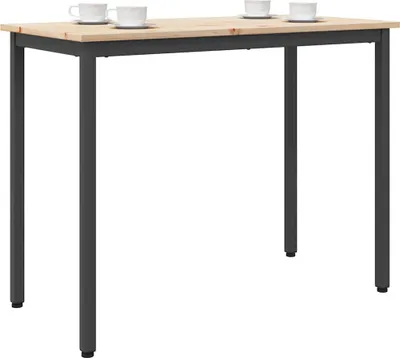 Immagine prodotto di vidaXL Tavolo naturale 100 x 50 x 77 cm Ingegneri legno e acciaio
