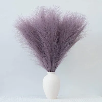 Produktbild von Famanu Kunstpflanze Pampasgras lila (55 cm) - Plüschige Trockenblumen für Vasen, Boho-Dekoration