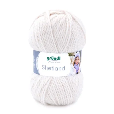 Produktbild von Gründl Shetland,Mützen u. Schalwolle 100g/170m,80% Polyacryl/20% Wolle creme melange (04)