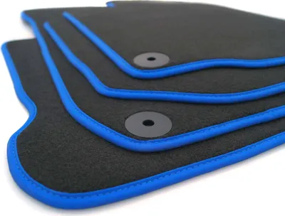 Immagine prodotto di Tappetini per VW Golf 7 8 si adatta premium velours (bordo blu) tappetini auto montaggio originale 4 pezzi nero