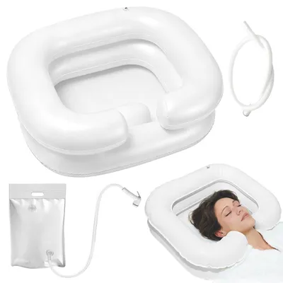 Produktbild von Solidchoice – Aufblasbare Haartankstelle für das Bett – Tragbare Lösung zum Haarewaschen mit Duschkopf