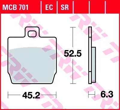 Produktbild von TRW Bremsbelagsatz MCB701 Nitro 50 5BR Slider 50 SA09 TTS 800
