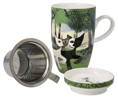 Produktbild von Goebel Una passeggiata nel verde Teetasse mit Deckel und Sieb