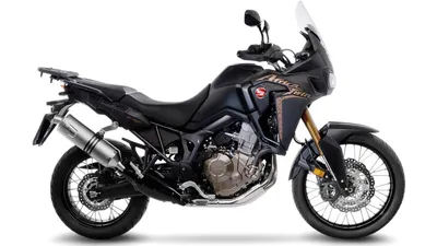 Produktbild von Endschalldämpfer LeoVince SLIP-ON LV ONE EVO mit Zulassung, Edelstahl & Carbon Hitzeschild für CRF 1000 L Africa Twin / Adventure Sports