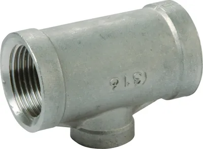 Produktbild von Edelstahl Fitting T-Stück 1 x 1/2 x 1 Zoll Gewindefitting