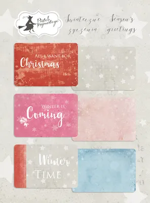 Immagine prodotto di P13 Biglietti da visita per album scrapbooking 3 pezzi, auguri per le vacanze