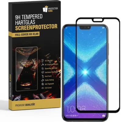 Produktbild von 2x 9H Hartglas für Huawei Honor 8X FULL COVER Panzerfolie Displayschutz KLAR Panzerglas Schutzglas Schutzfolie