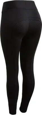 Productafbeelding van Winter Rijlegging - Thermo Broek Paardrijden - Paardrijden in de Kou - Siliconen Zitvlak - Dames Model - Zwart