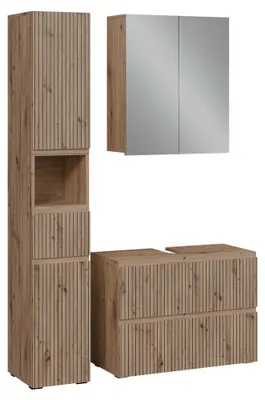 Immagine prodotto di Set di mobili da bagno 3 pezzi Vicco Takumi Rovere artigianale 3 pezzi, Model 58544