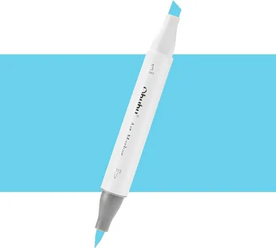 Zdjęcie produktu dla Brush & Chisel dwustronny marker alkoholowy OHUHU, B070 Tahitian Blue