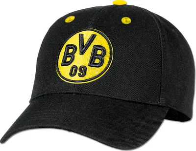 Produktbild von Kappe Borussia Dortmund Baumwolle schwarz größenverstellbar BVB Emblem
