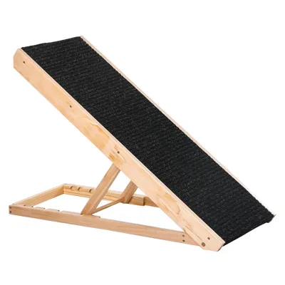 Produktbild von Gro?e Hunderampe, faltbare Hundetreppe/Sofa mit verstellbarer H?he 26-61 cm, schwarz