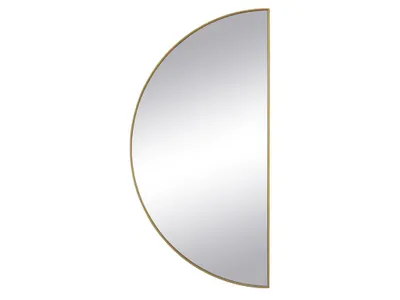 Produktbild von Halbkreisförmiger Designer-Spiegel aus Metall - L.50 x H.100 cm - gold - GAVRA