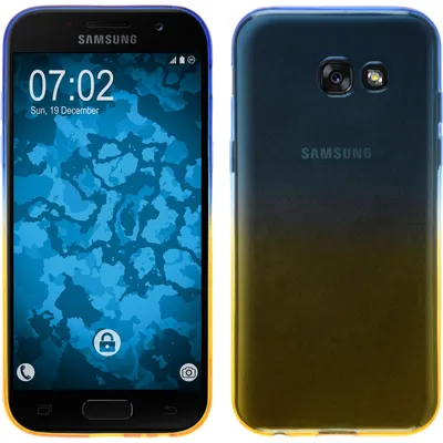 Produktbild von PhoneNatic Case kompatibel mit Samsung Galaxy A7 (2017) - Design:02 Silikon Hülle Ombrè + 2 Schutzfolien