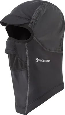 Schwarze Sturmhaube "Punk Balaclava" von Montane; geeignet für kalte Wetterbedingungen.