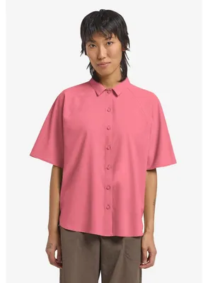 Image de Chemise manches courtes Sierra Quest pour femmes, Jack Wolfskin, couleur rose, taille M