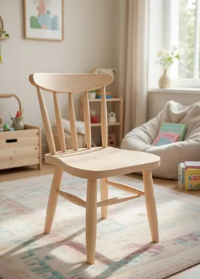 Produktbild von Bequemer Kinderstuhl aus hochwertigem Holz im modernen Design