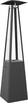 Produktbild von Kratki Gasheizstrahler Set, 12kW, schwarz, Stahl, mit Kippventil, geräusch- und geruchlos, für Garten, Terrasse, Gastronomie & Hotellerie, Propan/Butan & Reingas, Betriebsdauer bis zu 17h.
