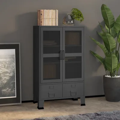 Obrázok produktu pre vidaXL Úložná skriňa Industrial Anthracite 70x40x115 cm Kov