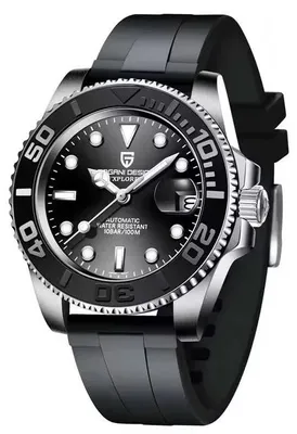 Produktbild von Herrenuhr Pagani Design Yachmaster, mechanisch, Silikonarmband, schwarz