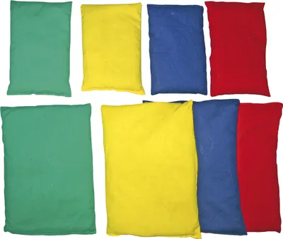Produktbild von EDUPLAY SET Bohnensäckchen, 15 x 9 cm & 20 x 15 cm, 4 Farben, mehrfarbig (2 x 4er Pack)