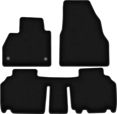Immagine prodotto di Tappetini in velluto per Renault Kangoo II (2013-, furgoncino) neri, set 3 pz, con fissaggi