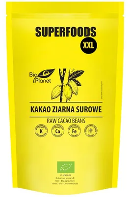 KAKAO ZIARNA SUROWE BIO 600 g - BIO PLANET SUPERFOODS