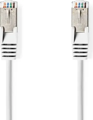 Obrázek produktu pro Síťový kabel CAT6a | SF/UTP | RJ45 samec | RJ45 samec | 7,50 m | Kulatý | PVC | Bílá | Štítek