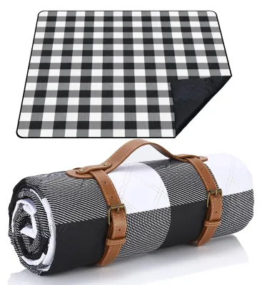 Obrázok produktu pre Elzusha – Nepremokavá pikniková deka, 200 x 200 cm, s rúčkou – ideálna na von