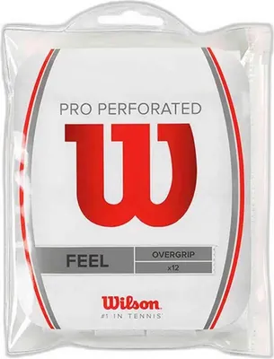 Image de Surgrip Wilson Pro perforé blanc 12 pièces Tennis - Grips, 76260153700000