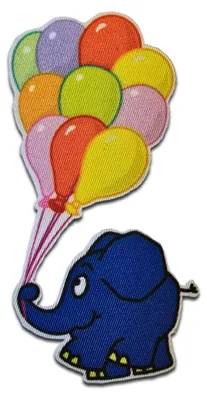 Produktbild von Elefant Sendung Mit Der Maus Kinder - Aufnäher, Bügelbild, Aufbügler, Applikationen, Patches, Flicken, Zum Aufbügeln, Größe: 7 x 4 cm