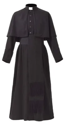 Immagine prodotto di Solidchoice - Sostegno per la veste talare, completo di cintura e fascia, in colore nero