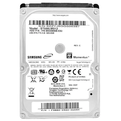 Image de Samsung 500Gb ST500LM012 8Mb Cache 5400Rpm Sata II 2,5" pouces