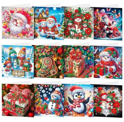 Productafbeelding van Diamantverfijnselset voor wenskaarten, handgemaakte bloemenkaarten met strasssteentjes, knutselset voor verjaardag, kerstmis, moederdag (DP006)