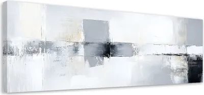 Produktbild von Leinwandbild Grau Moderne industrielle Abstraktion 120x40 Feeby Weiß bild für die wand bereit zum aufhängen