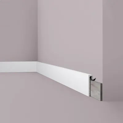 Immagine prodotto di Modanatura di copertura NMC CF2S WALLSTYL Noel Marquet Modanatura decorativa per bordi Modanatura per pavimenti Modanatura decorativa moderna bianca 2 m