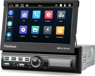 Immagine prodotto di 1 Din 7 pollici Auto Multimedia Player Carplay Retraktable Bluetooth Reversing Video 7110c