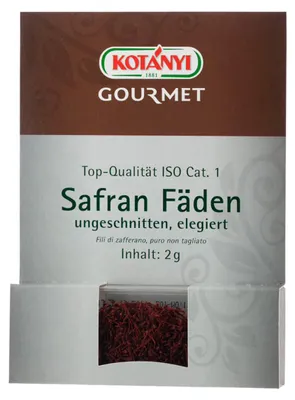 Obrázek produktu pro Kotanyi Gourmet šafránové nitě koření nekrájené elegantní 2g
